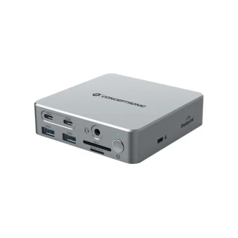 Conceptronic DONN25G 15-in-1 USB-C Docking Station με HDMI/DisplayPort 4K PD Ethernet και σύνδεση 3 Οθονών Ασημί