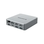 Conceptronic DONN25G 15-in-1 USB-C Docking Station με HDMI/DisplayPort 4K PD Ethernet και σύνδεση 3 Οθονών Ασημί - Image 3