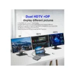 Conceptronic DONN25G 15-in-1 USB-C Docking Station με HDMI/DisplayPort 4K PD Ethernet και σύνδεση 3 Οθονών Ασημί - Image 5