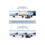 Conceptronic DONN25G 15-in-1 USB-C Docking Station με HDMI/DisplayPort 4K PD Ethernet και σύνδεση 3 Οθονών Ασημί - Image 7