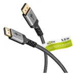 Goobay Cable DisplayPort male - DisplayPort male 3m Γκρι (75686)