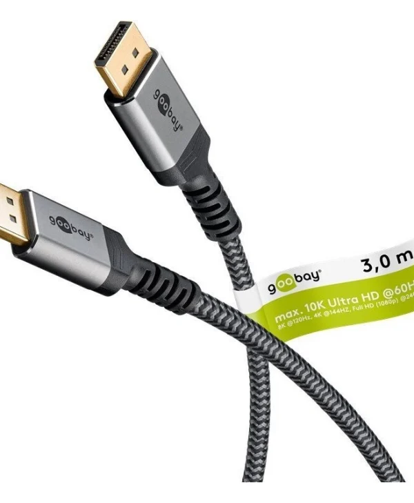 Goobay Cable DisplayPort male - DisplayPort male 3m Γκρι (75686)