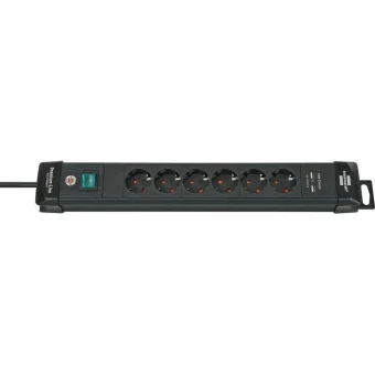 Brennenstuhl Premium-Line Πολύπριζο 6 Θέσεων με 2 USB-A και Καλώδιο 3m 1951160602