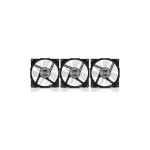 In Win Aurora Case Fan 120mm (2000rpm / 40.26cfm) με RGB Φωτισμό και Σύνδεση 6-Pin 3τμχ AURORAFAN-1PK-BW