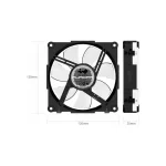 In Win Aurora Case Fan 120mm (2000rpm / 40.26cfm) με RGB Φωτισμό και Σύνδεση 6-Pin 3τμχ AURORAFAN-1PK-BW - Image 2