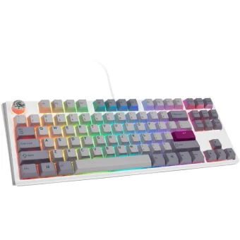 Ducky One 3 Mist Gaming Πληκτρολόγιο Tenkeyless με Cherry MX Silent Red διακόπτες και RGB φωτισμό (Αγγλικό US) Λευκό 100043093
