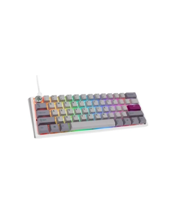 Ducky Wired One 3 Mist Mini Gaming Μηχανικό Πληκτρολόγιο 60% με Cherry MX Brown διακόπτες και RGB φωτισμό (Αγγλικό US) White/Grey 100043109