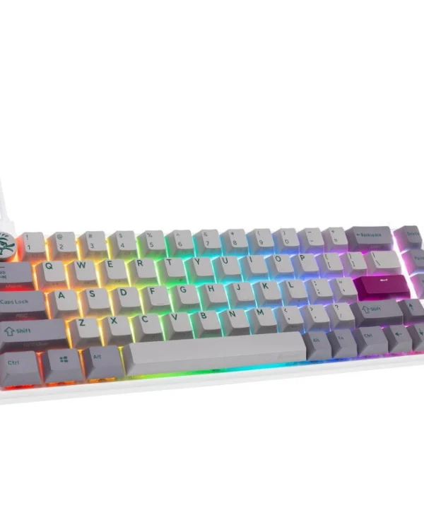 Ducky Wired One 3 Mist Sf Gaming Μηχανικό Πληκτρολόγιο 65% με Cherry MX Silent Red διακόπτες και RGB φωτισμό (Αγγλικό US) Λευκό 100043103