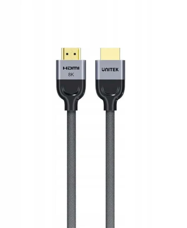 Unitek HDMI 2.1 Ultra High Speed 48Gbps 4K 120Hz HDR VRR Braided Cable HDMI male - HDMI male 1.5m Μαύρο C11093RGY01-1.5M