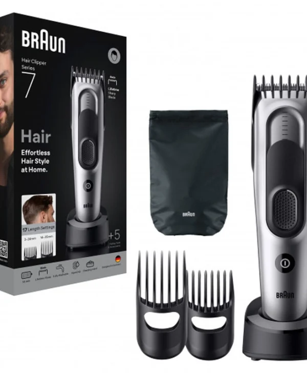 Braun Series 7 Επαναφορτιζόμενη Κουρευτική Μηχανή Γκρι HC7590 4987176251060