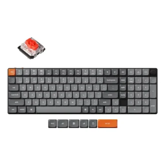Keychron K17M-H1 Max QMK K17M-H1 Ασύρματο Gaming Μηχανικό Πληκτρολόγιο 96% με Gateron Low Profile Red διακόπτες και RGB φωτισμό (Αγγλικό US)
