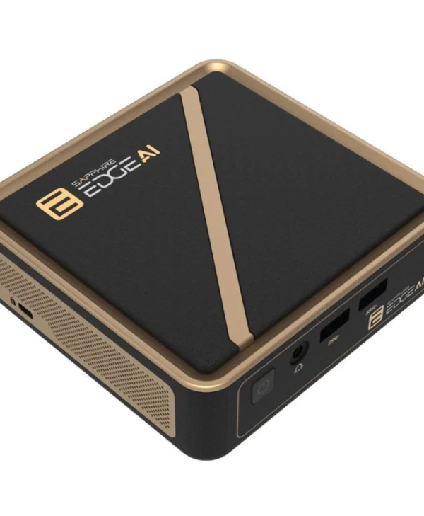 Sapphire Mini Pc Sapphire Edge Ai 370 Amd Ryzen Ai 9 Hx 370 2.5 Gigabit Black Gold 117x111x30mm 4H020-02-40G