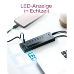 Icy Box Hub 9 Θυρών με σύνδεση USB-A Γκρι 61158 - Image 2