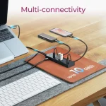 Icy Box Hub 9 Θυρών με σύνδεση USB-A Γκρι 61158 - Image 4