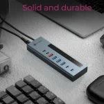 Icy Box Hub 9 Θυρών με σύνδεση USB-A Γκρι 61158 - Image 5