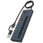 Icy Box Hub 9 Θυρών με σύνδεση USB-A Γκρι 61158 - Image 7