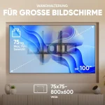 Onkron Βάση Τηλεόρασης Τοίχου έως 100" Μαύρο UF4-B - Image 3