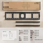 Onkron Βάση Τηλεόρασης Τοίχου έως 100" Μαύρο UF4-B - Image 8