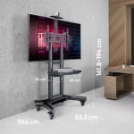 Onkron Βάση Τηλεόρασης Δαπέδου έως 70" και 45kg Μαύρο TS1551-B - Image 2