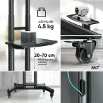 Onkron Βάση Τηλεόρασης Δαπέδου έως 70" και 45kg Μαύρο TS1551-B - Image 4