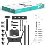 Onkron Βάση Τηλεόρασης Δαπέδου έως 70" και 45kg Μαύρο TS1551-B - Image 5