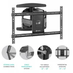 Onkron Βάση Τηλεόρασης Τοίχου έως 75" Μαύρο M6L-B - Image 7