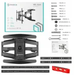 Onkron Βάση Τηλεόρασης Τοίχου έως 75" Μαύρο M6L-B - Image 9