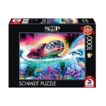 Schmidt Spiele Sheena Pike Neon Turtle Puzzle 1000 Pieces 49.3 X 69.3 Cm 58634 - Image 2