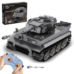 Jamara 402894 Cada Panzer Tiger 1:35 Σετ Δομικών Τετραγώνων 925 Κομμάτια Γκρι Τηλεχειριστό Δεξαμενή - Image 3