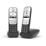 Gigaset A690A Duo Ασύρματο Τηλέφωνο Duo με Ελληνικό Μενού Μαύρο L36852-H2830-B101 - Image 6