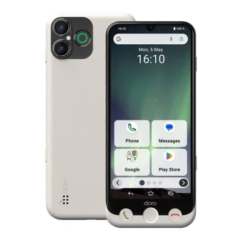 Doro Aurora A30 + Wireless Charging Station Dual SIM (6/128GB) Λευκό 380546