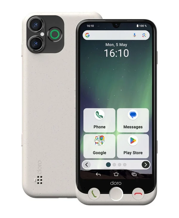 Doro Aurora A30 + Wireless Charging Station Dual SIM (6/128GB) Λευκό 380546