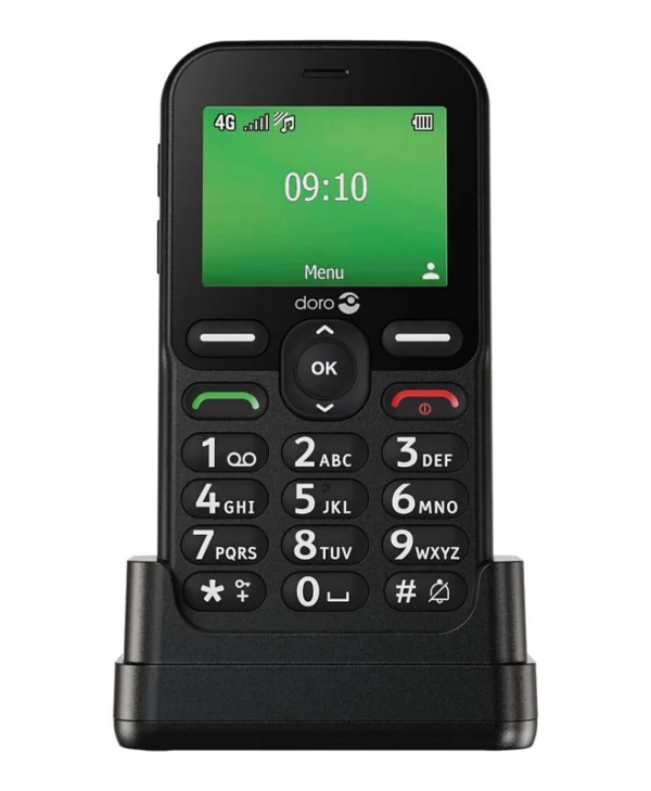 Doro Leva E10 Dual SIM Κινητό με Μεγάλα Κουμπιά Μαύρο 380592