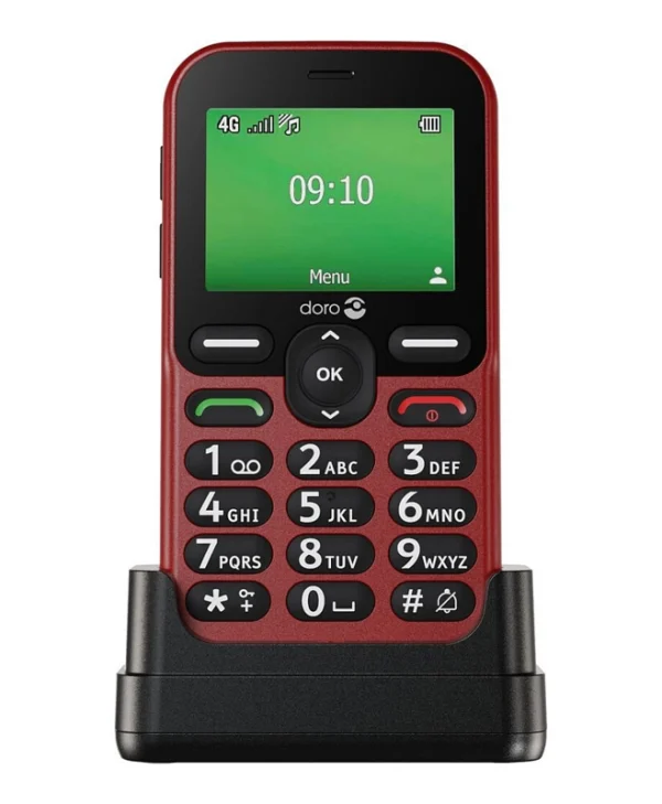Doro Leva E10 Dual SIM Κινητό με Μεγάλα Κουμπιά Κόκκινο 380593