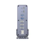 Unitek D1135A Dock / USB-C Docking Station με 4K PD Ethernet και σύνδεση 3 Οθονών Ασημί D1135AGY01 - Image 2