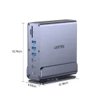 Unitek D1135A Dock / USB-C Docking Station με 4K PD Ethernet και σύνδεση 3 Οθονών Ασημί D1135AGY01 - Image 6