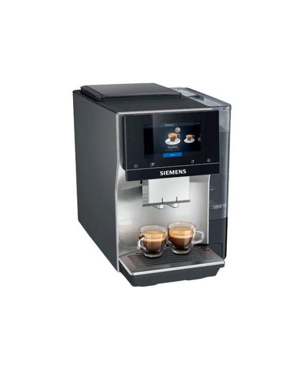 Siemens Eq700 Αυτόματη Μηχανή Espresso Εντοιχιζόμενη 1500W Πίεσης 19bar για Cappuccino με Μύλο Άλεσης Γκρι TP715R07