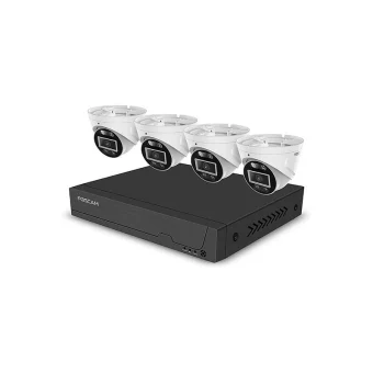 Foscam Σύστημα Παρακολούθησης FNA108E-T4-2T 4 Καμερών CCTV 8MP με Καταγραφικό NVR & Σκληρό Δίσκο 2TB FNA 108 E T4 2T wh