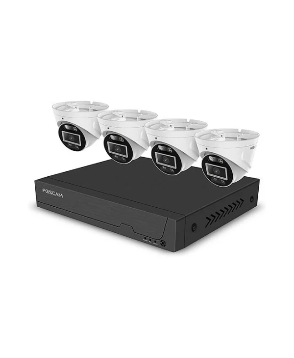 Foscam Σύστημα Παρακολούθησης FNA108E-T4-2T 4 Καμερών CCTV 8MP με Καταγραφικό NVR & Σκληρό Δίσκο 2TB FNA 108 E T4 2T wh