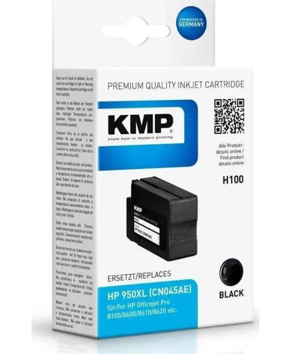KMP Συμβατό Μελάνι Εκτυπωτή InkJet HP 9ml Μαύρο 1τμχ 1722,4001