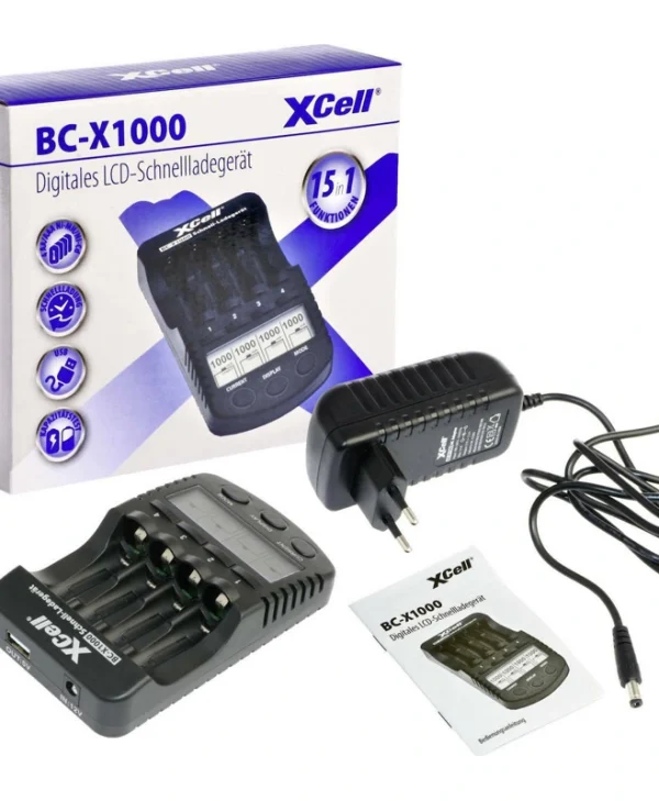 Xcell BC-X1000 Φορτιστής 4 Μπαταριών Ni-Cd/Ni-MH Μεγέθους AA/AAA 137156