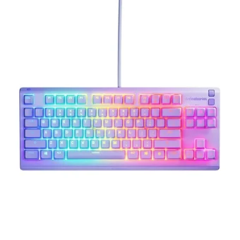 SteelSeries APEX 3 TKL Gaming Πληκτρολόγιο Tenkeyless με Φωτιζόμενα πλήκτρα (Αγγλικό US) Μωβ 64940