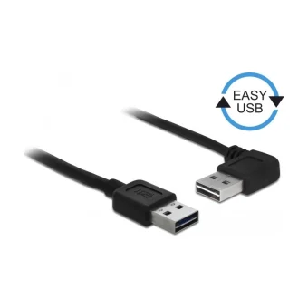 DeLock USB 2.0 Cable USB-A male - USB-A male Μαύρο 0.5m 85176