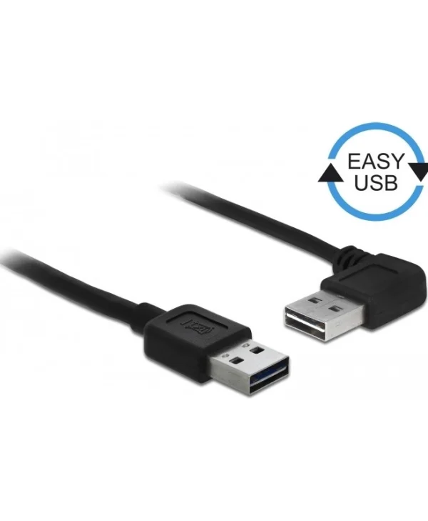 DeLock USB 2.0 Cable USB-A male - USB-A male Μαύρο 0.5m 85176