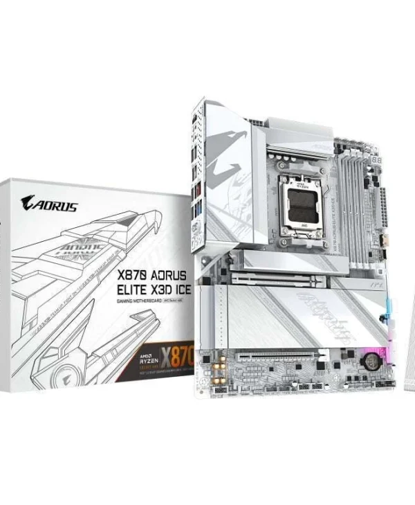 Gigabyte X870 Aorus Elite X3D Ice Motherboard ATX με AMD AM5 Socket X870 A ELITE X ICE