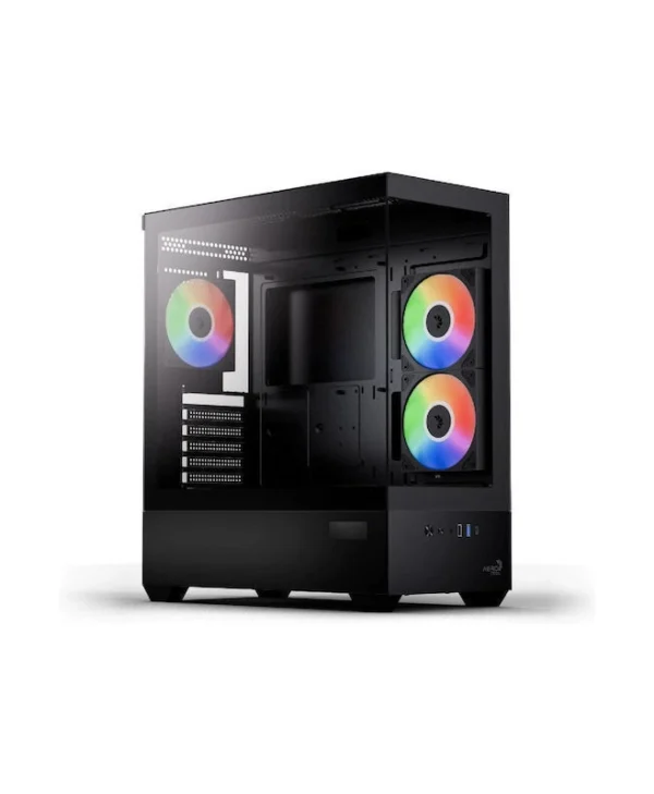Aerocool ACCM-PN06033.11 Gaming Midi Tower Κουτί Υπολογιστή με Πλαϊνό Παράθυρο Μαύρο