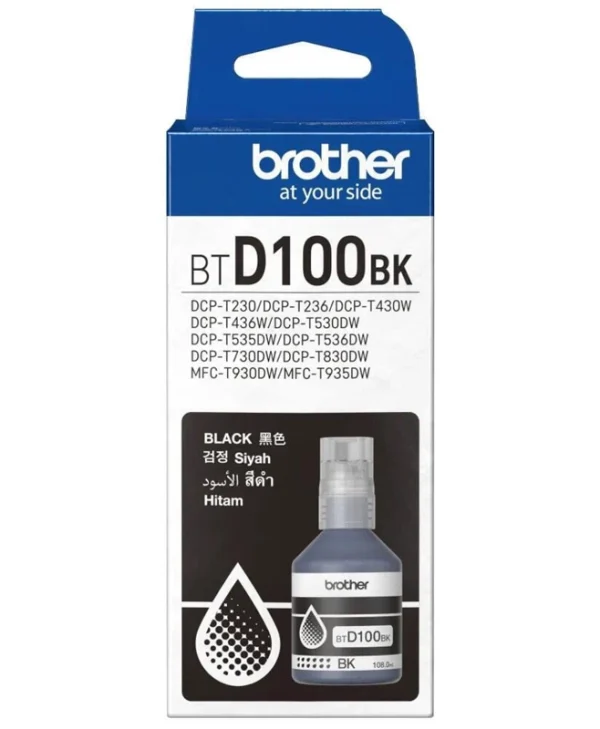 Brother BTD100BK Γνήσιο Μελάνι Εκτυπωτή InkJet Μαύρο (BT-D100BK)