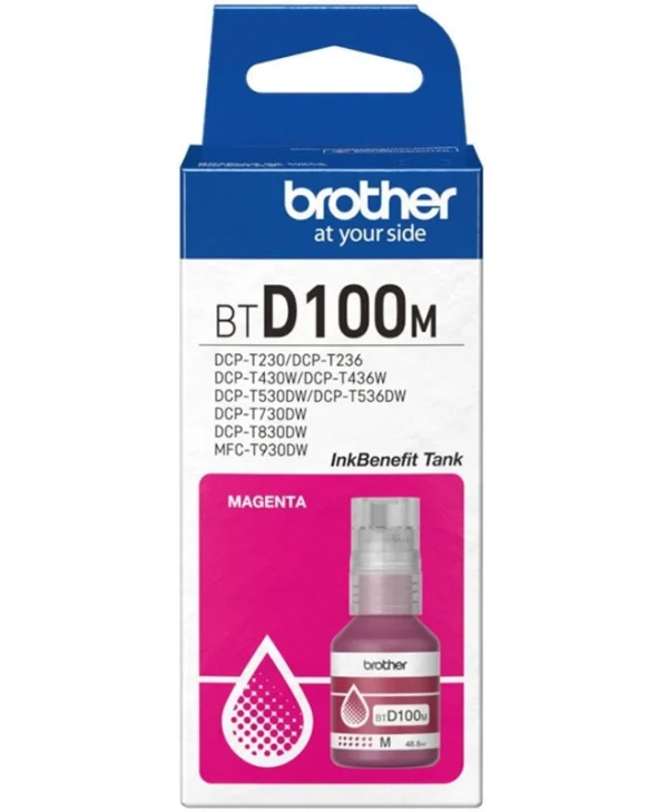 Brother BTD100M Γνήσιο Μελάνι Εκτυπωτή InkJet Ματζέντα (BT-D100M)