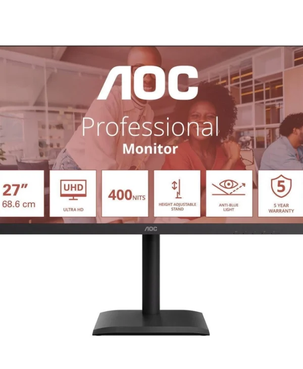 AOC U27E4CV HDR Monitor 27" 4K 3840x2160 με Χρόνο Απόκρισης 4ms GTG
