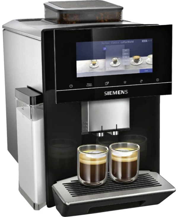 Siemens Eq.900 Αυτόματη Μηχανή Espresso 1500W Πίεσης 19bar για Cappuccino με Μύλο και Wi-Fi Ασημί TQ905DF9